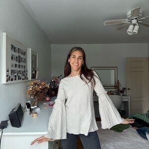 Banana Republic Cream Long Sleeve Top